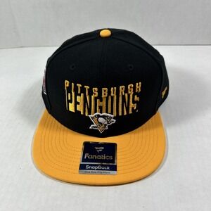 Pittsburgh Penguins Fanatics‎ Black Gold Snap Back Hat Eastern